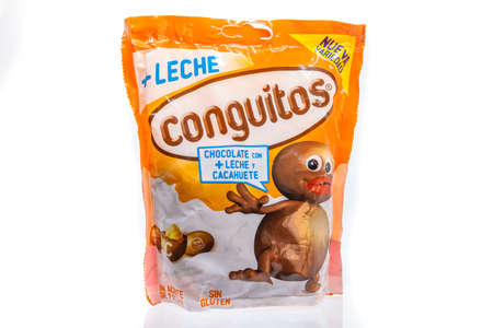 Huelva, Spain - June 6, 2022: Spanish bag of roasted peanut covered in dark chocolate brand Conguitos of company Lacasa SAのeditorial素材