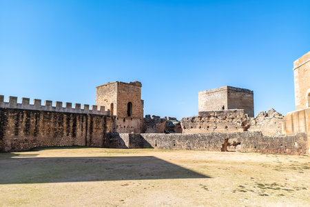 Ruins of the Castle of Alcala de Guadaira in Seville, Andalusia, Spainのeditorial素材