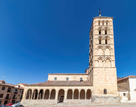 Saint Martin church, Iglesia de San Martin, in Segoviaの写真素材