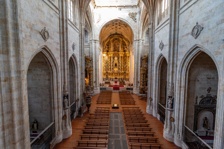Salamanca - September 10, 2017: Inside of the Saint Esteban convent in Salamanca, Castile and Leon, Spainのeditorial素材