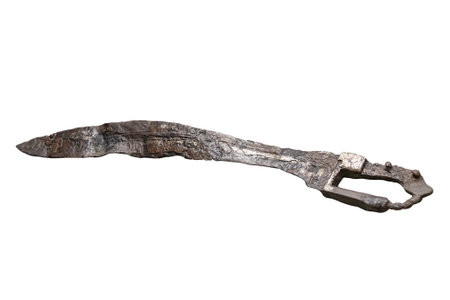 Bronze age swords isolated on white backgroundの写真素材