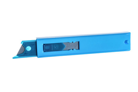 10 Pack Heavy Duty Knife Blades and Dispenser. Spare Cutter Blades Dispenserのeditorial素材