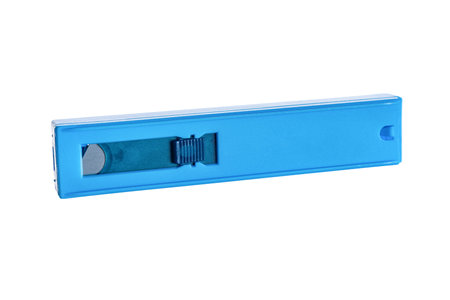 10 Pack Heavy Duty Knife Blades and Dispenser. Spare Cutter Blades Dispenserのeditorial素材