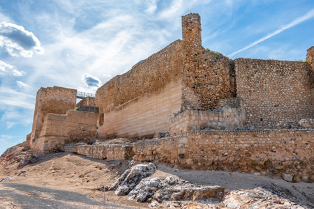 Archaeological Park of Calatrava la Vieja, it is Arab in origin. The building incorporates a major water defense system, in combination with various walls and barriers.のeditorial素材