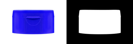 Blue Lid locked isolated for mockup with clipping maskの写真素材
