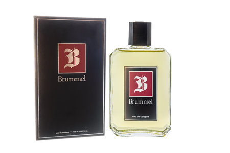 Huelva, Spain - October 1, 2022: Cologne Brummel. Brummel is a brand from Puig, a Spanish multinational company of personal care products, perfumes, deodorants and aftershaves for men.のeditorial素材