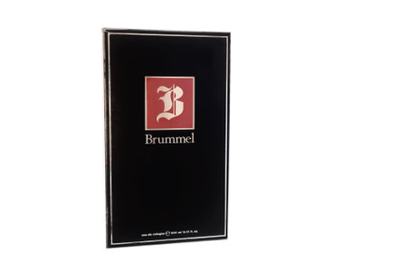 Huelva, Spain - October 1, 2022: Cologne Brummel. Brummel is a brand from Puig, a Spanish multinational company of personal care products, perfumes, deodorants and aftershaves for men.の写真素材