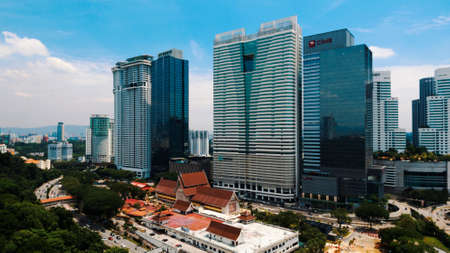 The National Museum In Kuala Lumpur backdropped by Q Sental, CIMB Tower, and St. Regisのeditorial素材