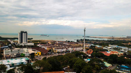 Aerial view of the Melaka Seashoreのeditorial素材