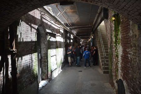 Impressions from the Island of Alcatraz in the Bay of San Francisco from May 1, 2017, California USAのeditorial素材