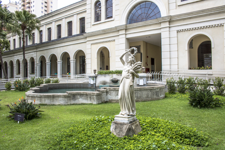 Sao Paulo, SP, Brazil, February 03, 2017. Facade of the Museum of Immigration of the State of Sao Paulo, which operates at the headquarters of the extinct Hospedaria dos Imigrantes, in the Bras neighborhood, east of Sao Paulo, SP. For several years the muのeditorial素材