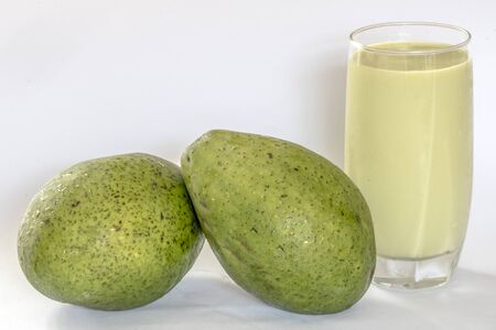Isolated avocado smoothieの写真素材