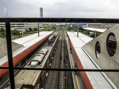 Sao Paulo, Brazil, November 30, 2018. Railway tracks near the Bras station, in Sao Paulo