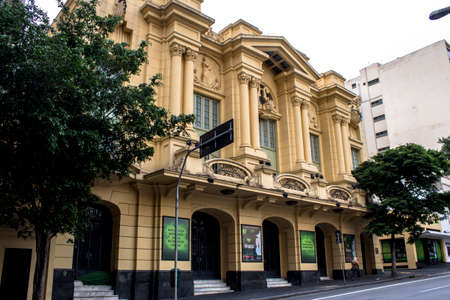 Sao Paulo, Brazil, February 04, 2016. Facade of Renault Theater in downtown Sao Pauloのeditorial素材