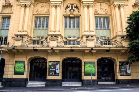 Sao Paulo, Brazil, February 04, 2016. Facade of Renault Theater in downtown Sao Pauloのeditorial素材