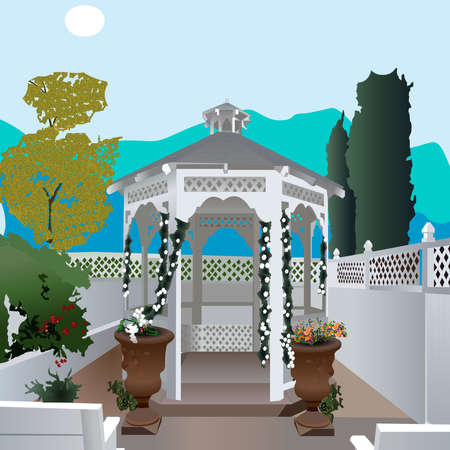 Gazebo Vectorのイラスト素材