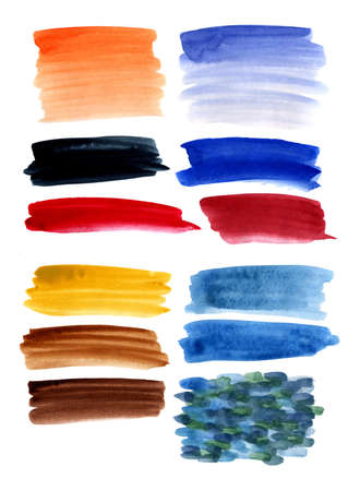 Abstract hand drawn stroke watercolor background, for banners or texturesの写真素材