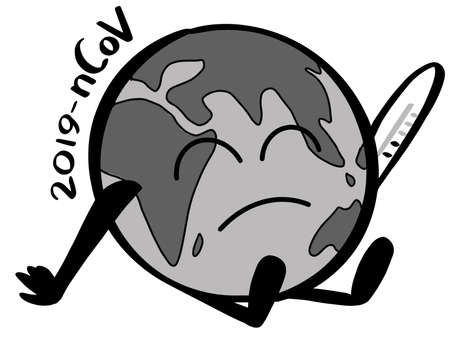 MERS Cov, Novel coronavirus, virus has infected the planet. world is in dangerのイラスト素材
