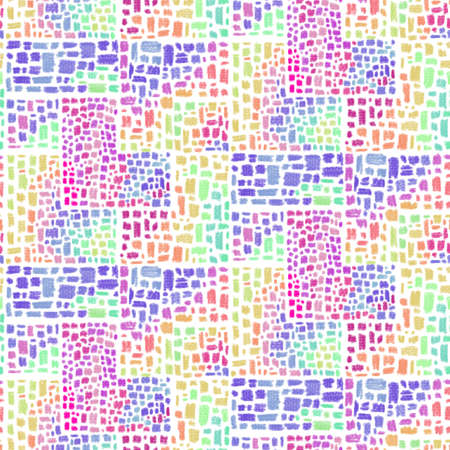 Geometric pattern seamless bright for cloth design on black. Material design.の写真素材
