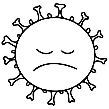 influenza virus weakened by the flu vaccine Icon for healthcare designのイラスト素材