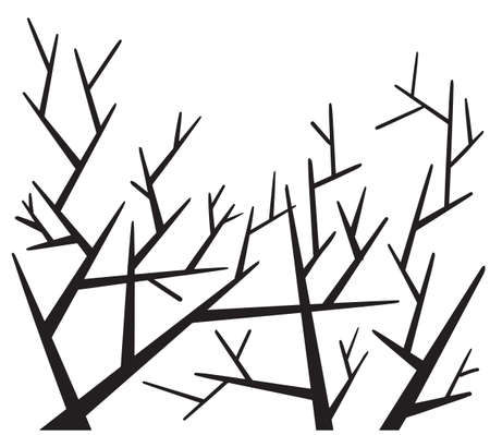 Modern silhouettes trees. Simple vector illustration. Isolated black imageのイラスト素材