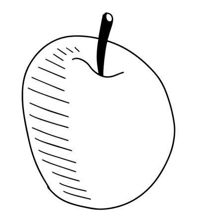 Doodles apple Hand drawing isolatedのイラスト素材