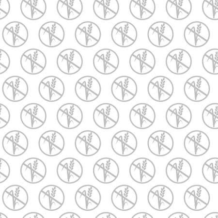 gluten free seamless patternのイラスト素材