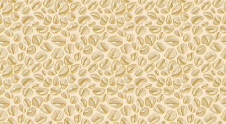 Oat flakes porridge Seamless patternのイラスト素材