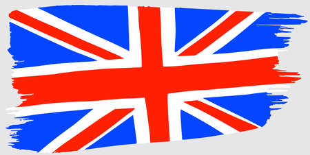 Color Brush strokes British flagのイラスト素材