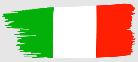 National Itali Brush strokes flag. Hand drawn sketchのイラスト素材