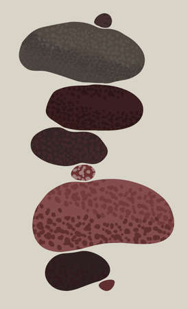 Pyramid of balancing stones zen stone illustrationのイラスト素材