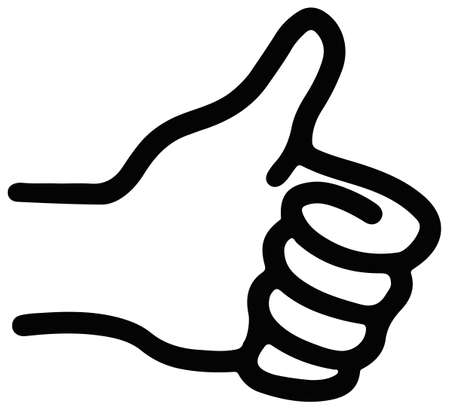 Thumbs Up Doodle Sketchのイラスト素材