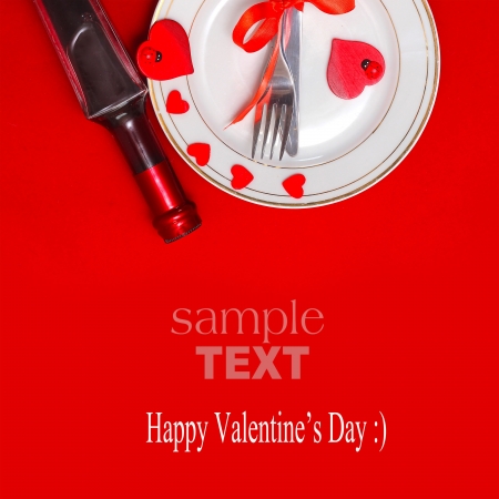 setting valentine s tableの写真素材