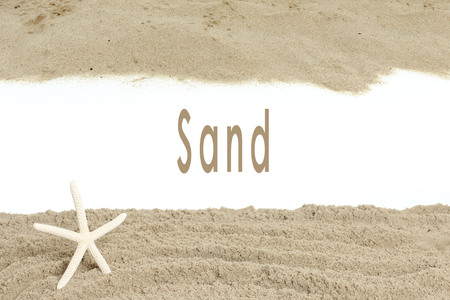 sand on the beach background texture isolatedの写真素材