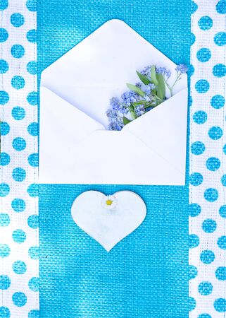 bouquet of flowers in the envelopeの写真素材