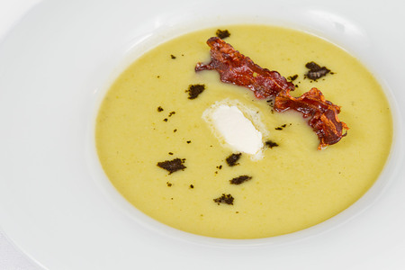 Delicious cream chowder soupの写真素材