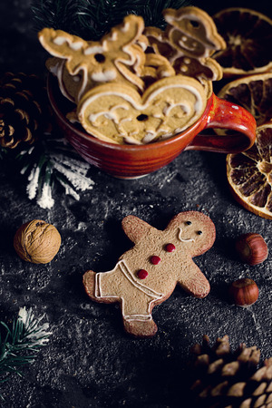 christmas Gingerbread cookiesの写真素材