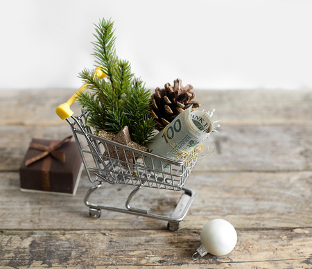 financial expenses for christmas timeの写真素材