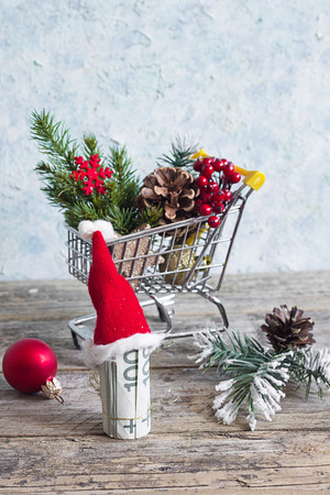 financial expenses for christmas timeの写真素材