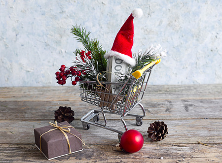 financial expenses for christmas timeの写真素材