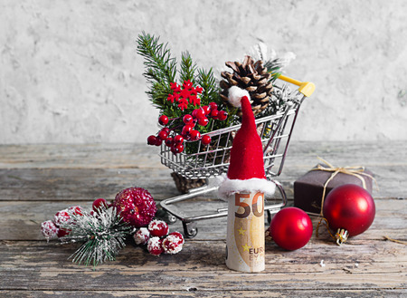 financial expenses for christmas timeの写真素材