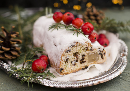Christmas fruit cakeの写真素材