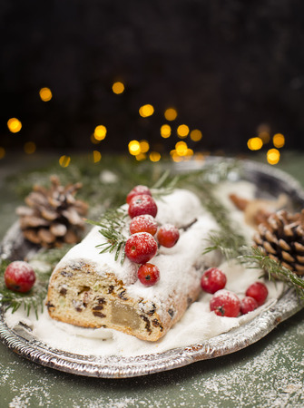 Christmas fruit cakeの写真素材