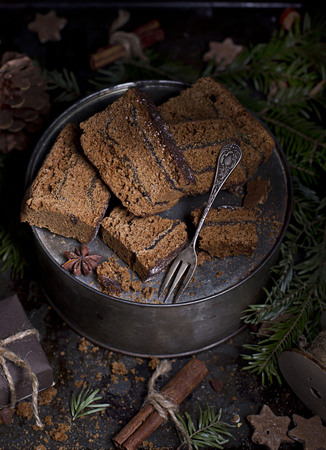 Homemade Christmas gingerbreadの写真素材
