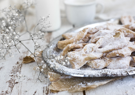 Angel Wings  with powdered sugarの写真素材