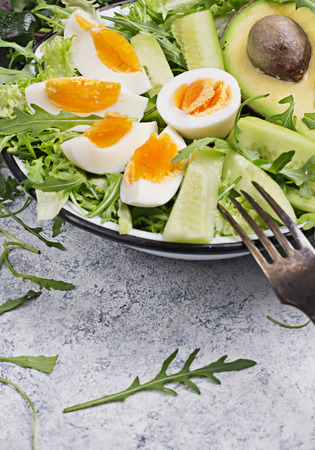 Spring salad with vegetablesの写真素材