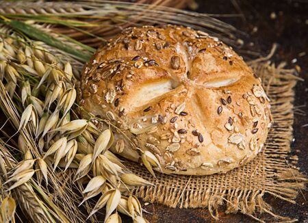 Closeup shot of various types of breadの写真素材