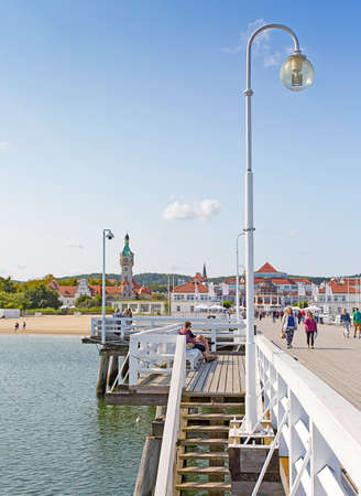 SOPOT, POLAND - 09.13.2020: View from the Pier on Beautiful architecture of Sopotのeditorial素材