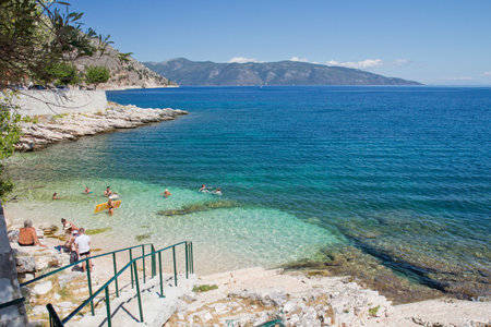 beach in Kefalonia, Greeceの写真素材