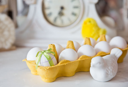 decoration easter eggs in the easter timeの写真素材
